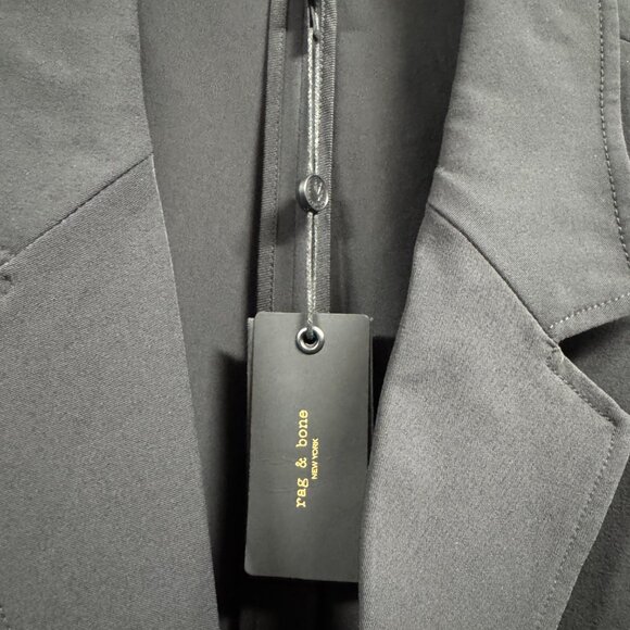 rag & bone Evan Stretch-Twill Black Coat - L - Picture 7 of 8